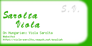 sarolta viola business card